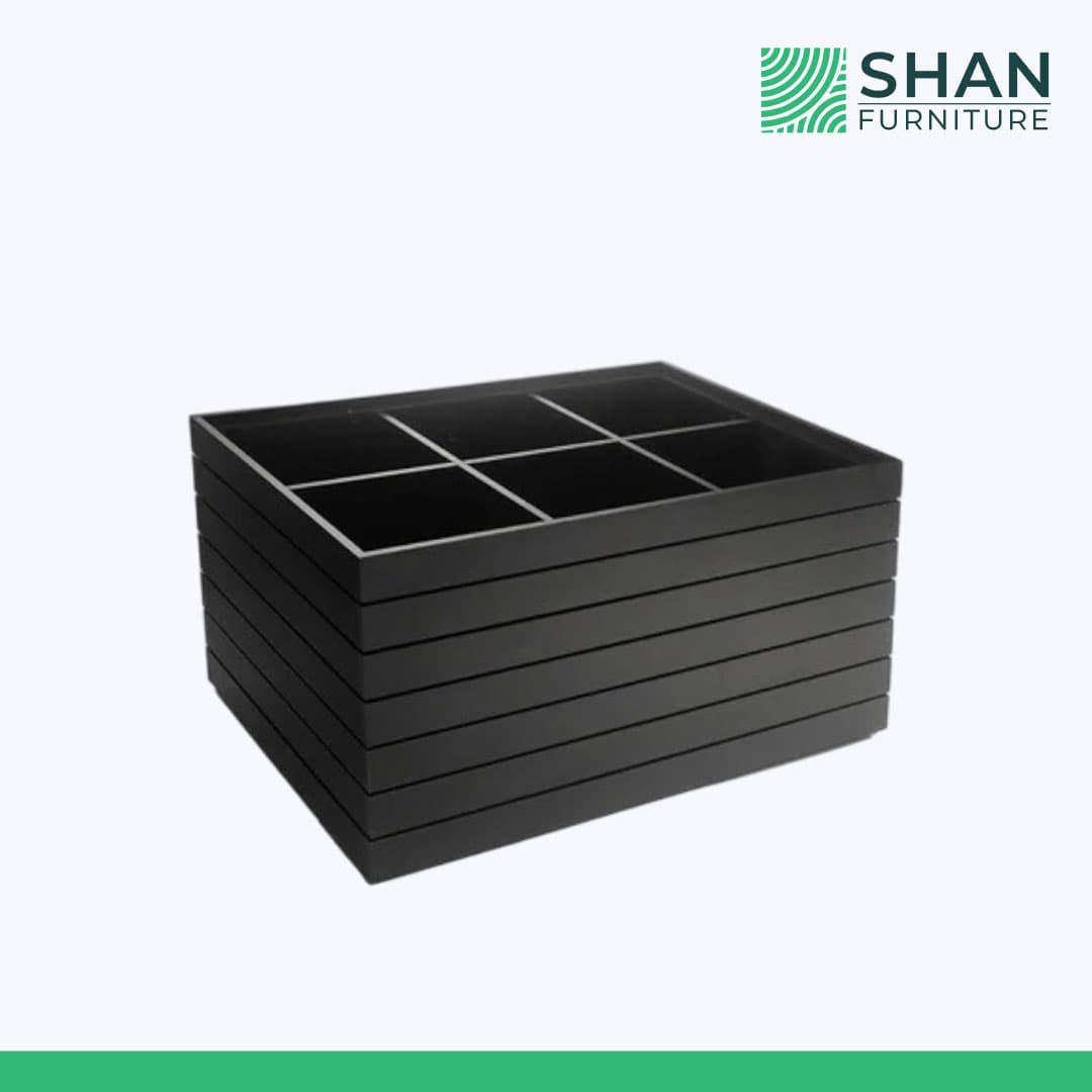 Black Slatted Display Crate