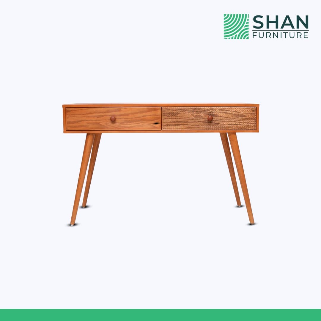Mid-Century Wood Console Table