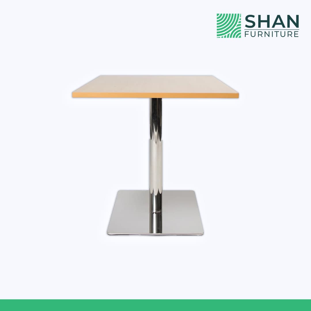 Square Meeting Table with Chrome Base