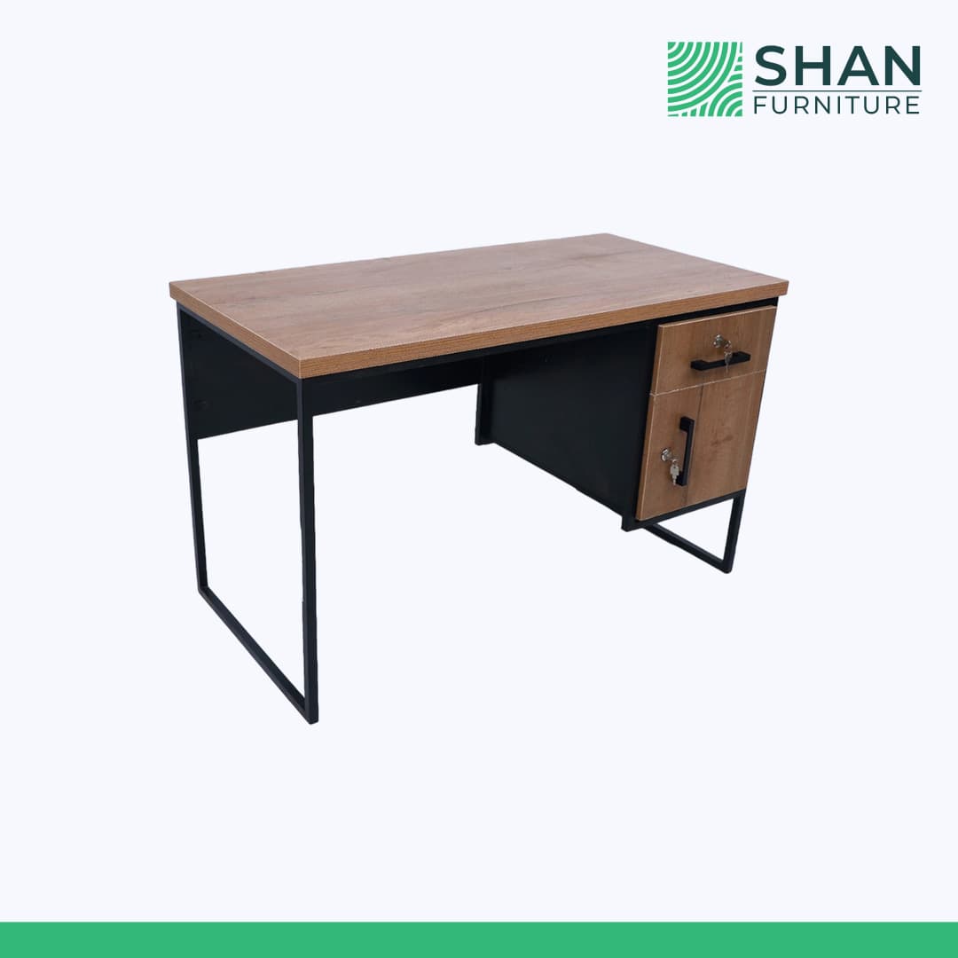 Study Table with Lockable Drawer Cabinet