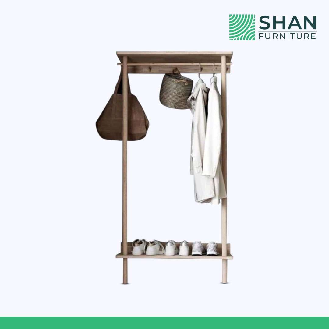 Entryway Hall Tree with Hooks and Shoe Shelf