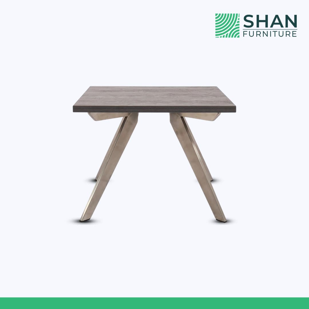 Square Side Table with Angled Brass Legs
