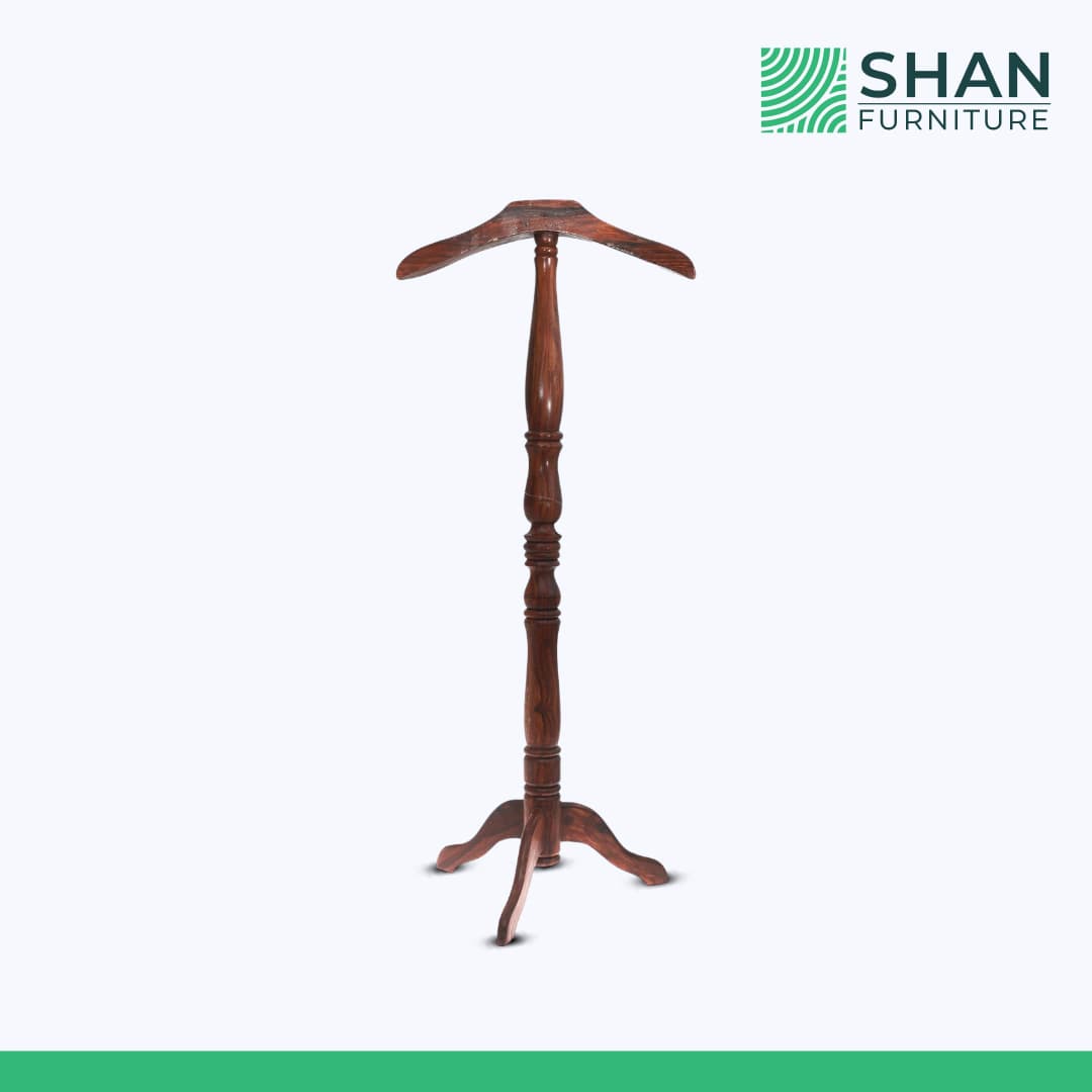 Wooden Valet Stand with Turned Post