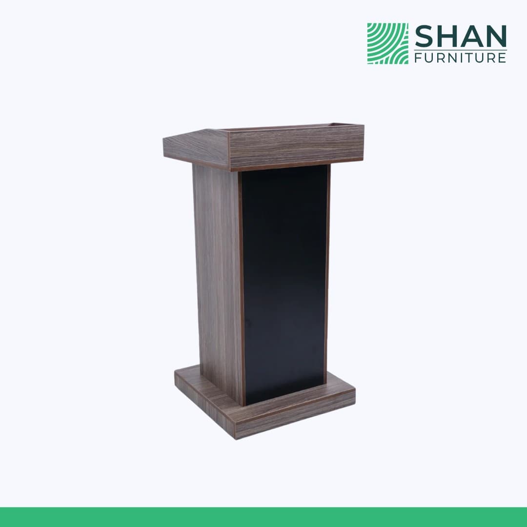 Wooden Podium with Angled Top