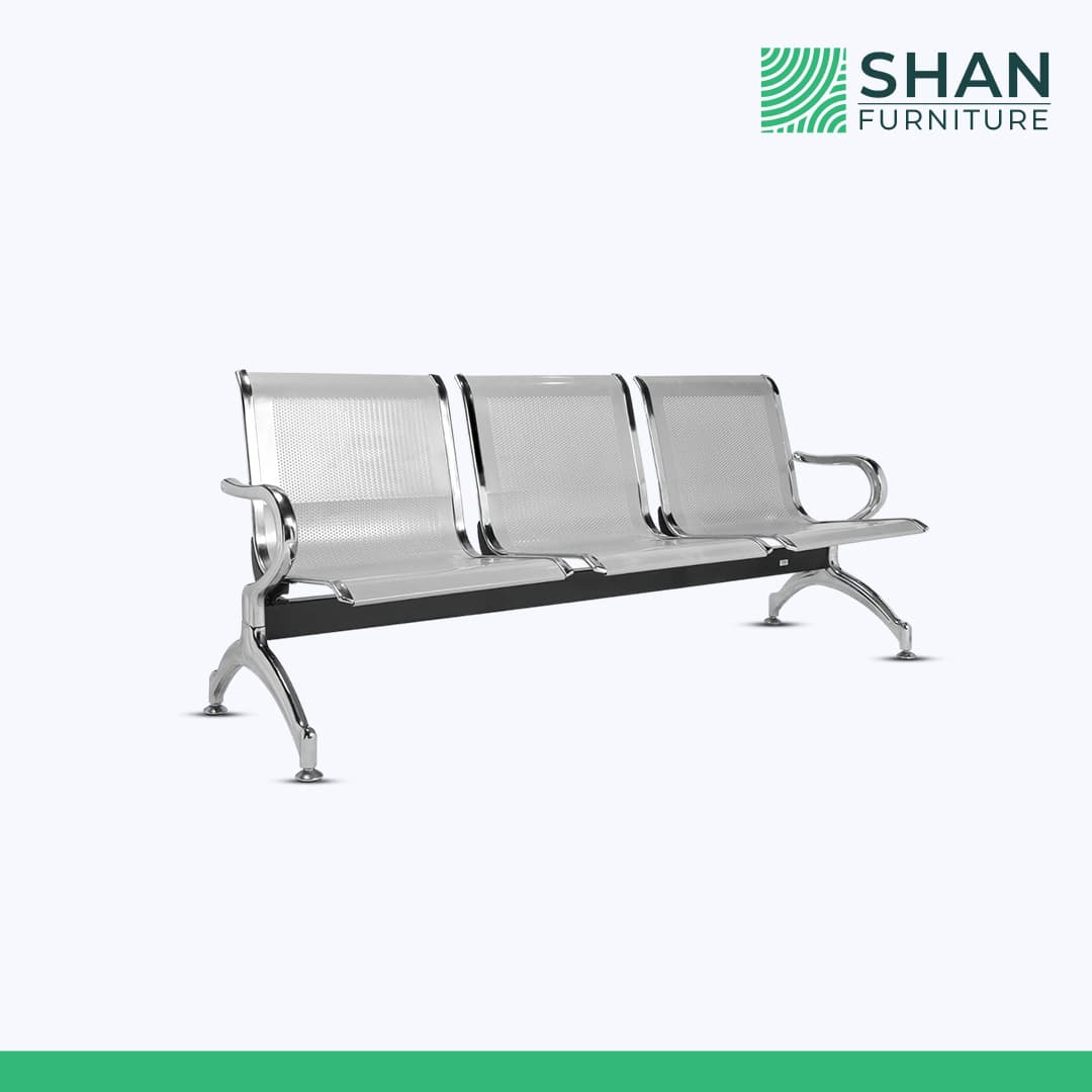3-Seat Perforated Steel Bench