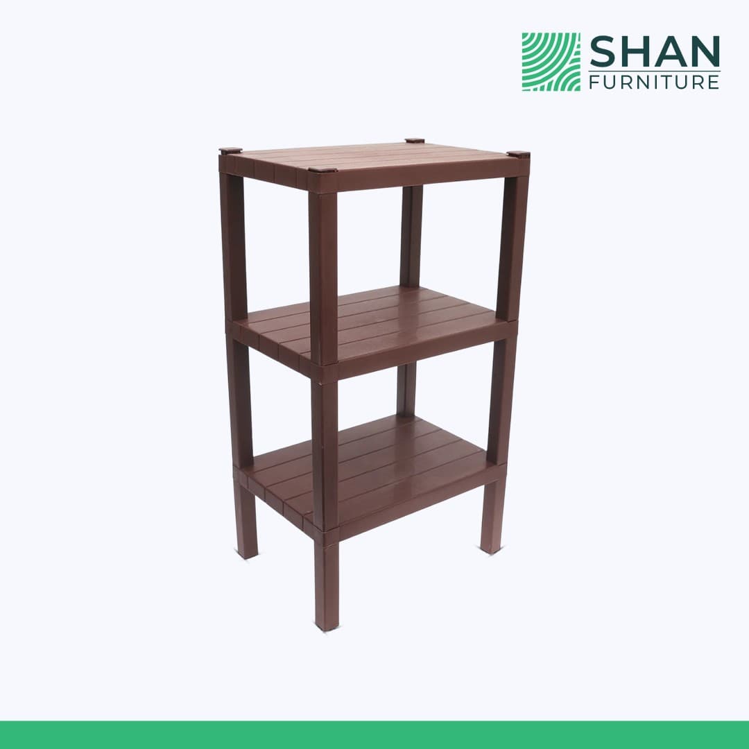 Three-Tier Slatted Utility Shelf