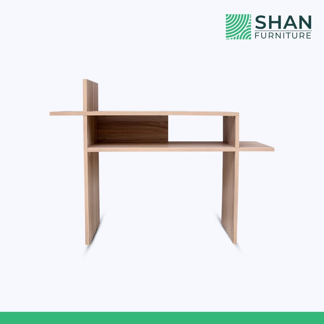 Asymmetric Geometric Wood Shelf