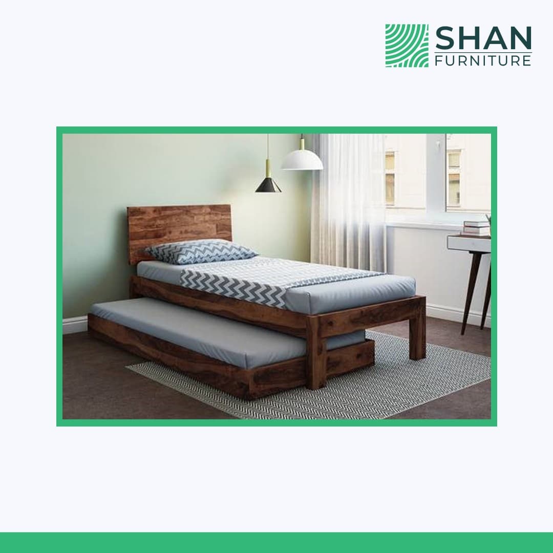 Sheesham Wood Daybed with Trundle