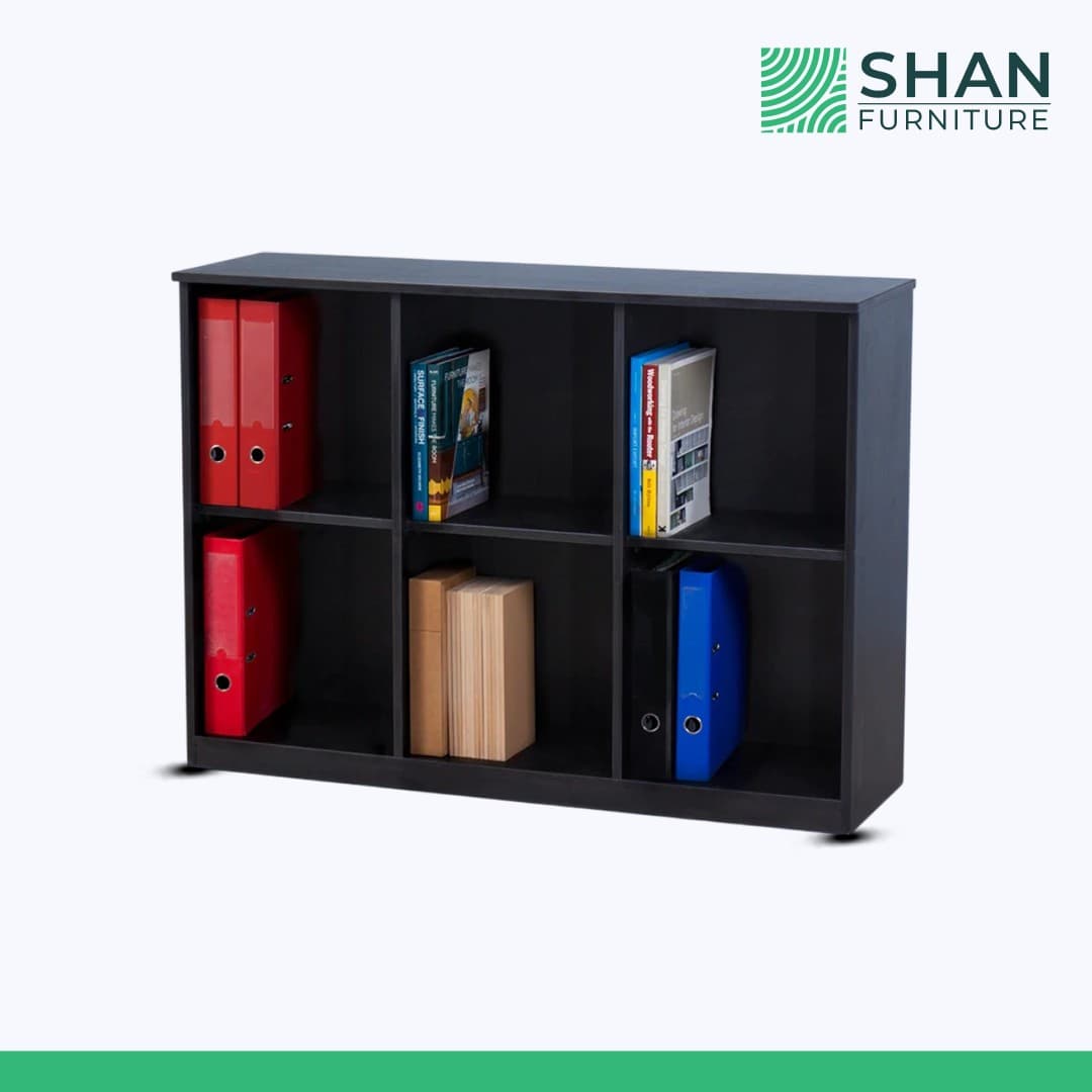 Black 6-Cube Storage Unit