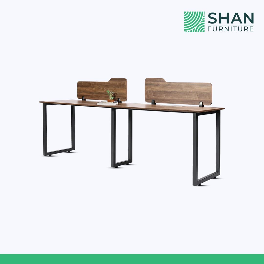 Two-Person Walnut Workstation
