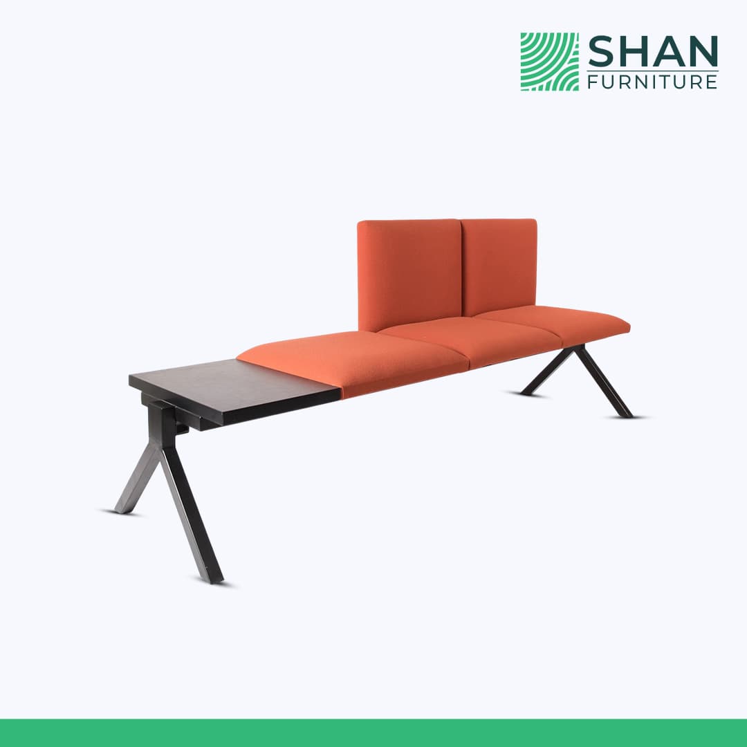 3-Seat Beam Bench with Side Table