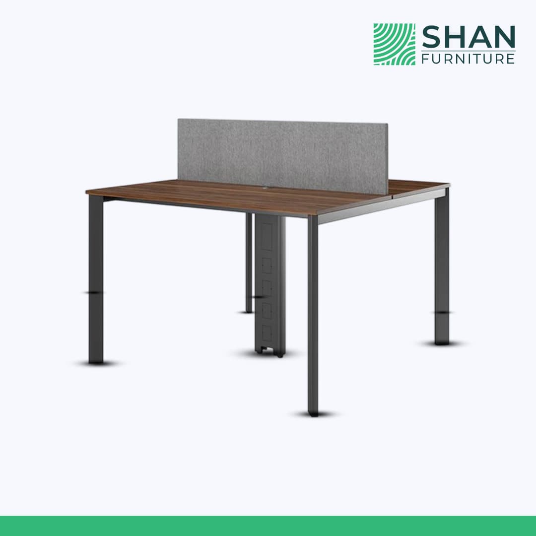 Single Workstation Desk with Aluminium Edge Trim