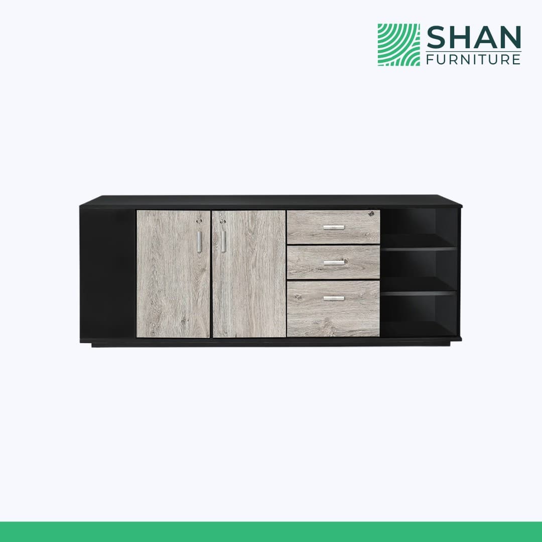 Long Two-Tone Sideboard